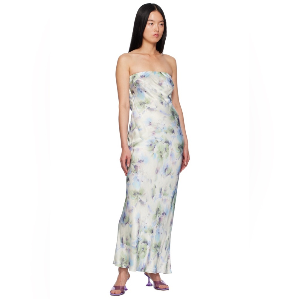 NWT BEC + BRIDGE Strapless Watercolor Moondance Maxi Dress Size 8 - Picture 3 of 8